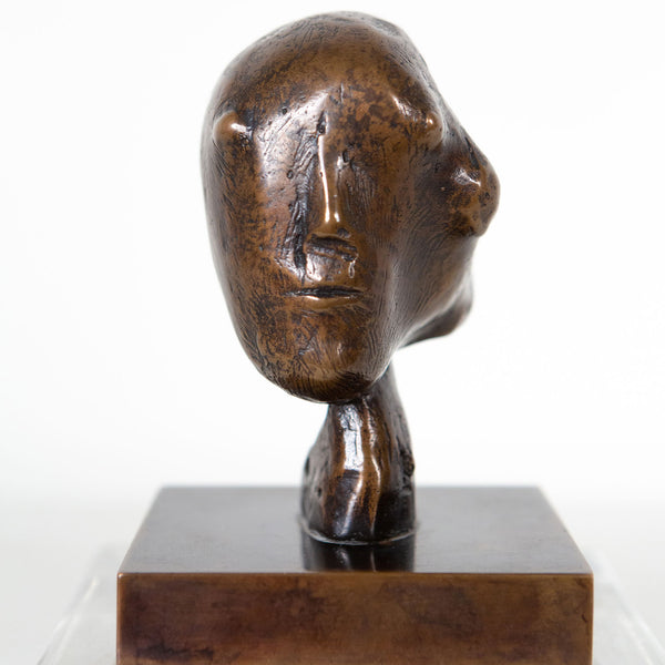HENRY MOORE "HEAD" BRONZE, 1981