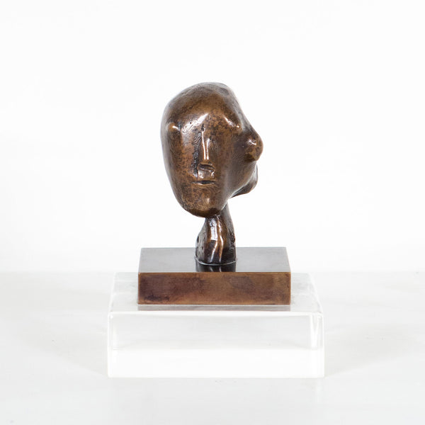 HENRY MOORE "HEAD" BRONZE, 1981