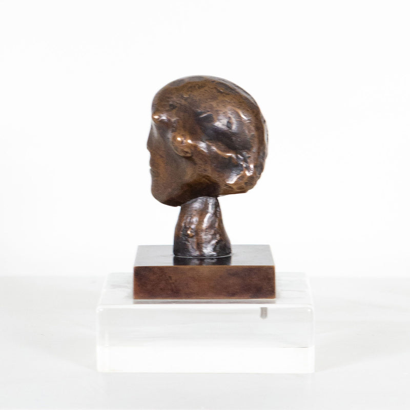 HENRY MOORE "HEAD" BRONZE, 1981