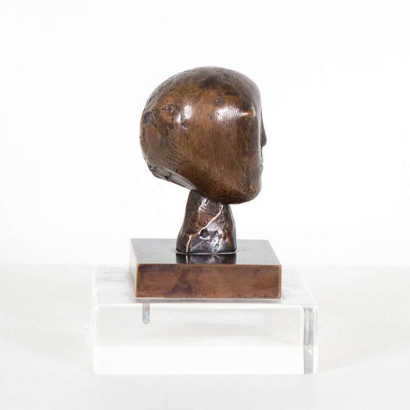 HENRY MOORE "HEAD" BRONZE, 1981