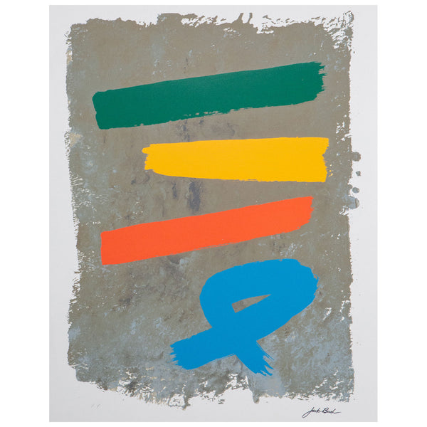 JACK BUSH "THREE AND BLUE LOOP" SERIGRAPH, 1971