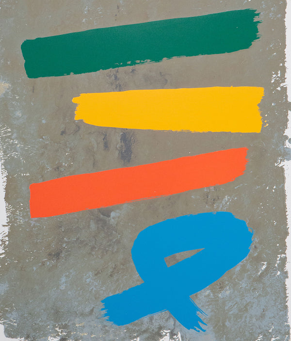 JACK BUSH "THREE AND BLUE LOOP" SERIGRAPH, 1971