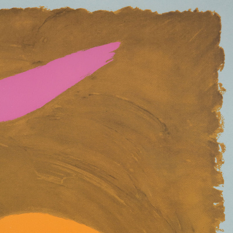 Jack Bush, Canadian Art, "Jeté en L'air"   Serigraph  Canada, 1974  Signed, dated, and numbered by the artist  From an edition of 100  26.5”H  36.5”W (work)  35.75"H 45.75"W (framed)  Framed with museum glass  Very good condition