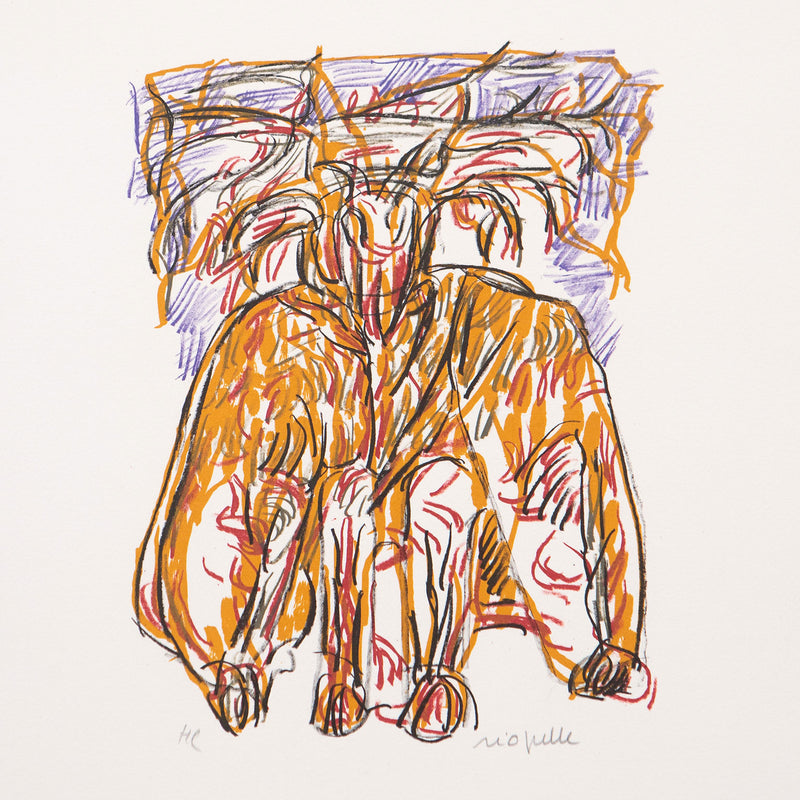Jean Paul Riopelle, Canadian Post War Abstract Painter, "Cervidé"  1979  Lithograph  Signed by artist, bottom right  19.5"H 16"W (work)  16.5"H 13"W (framed)  Very good condition.