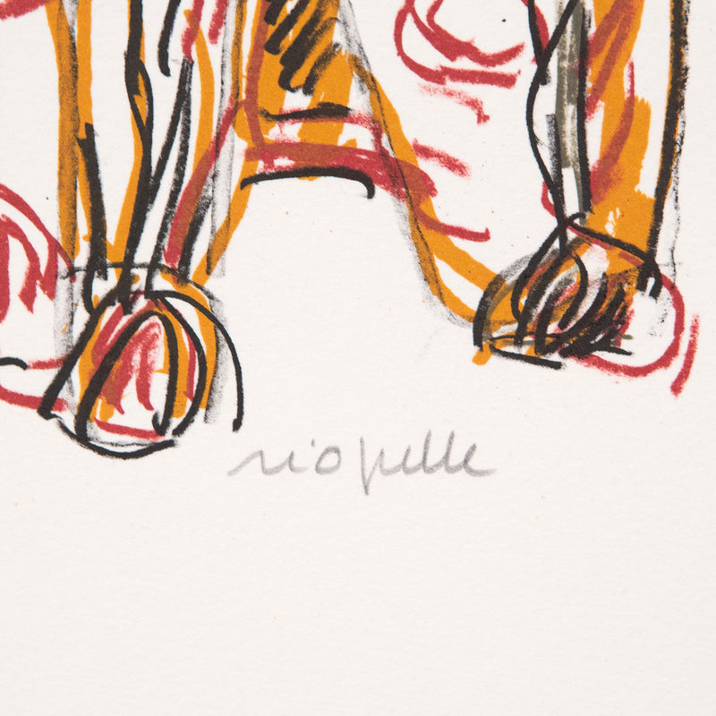 Jean Paul Riopelle, Canadian Post War Abstract Painter, "Cervidé"  1979  Lithograph  Signed by artist, bottom right  19.5"H 16"W (work)  16.5"H 13"W (framed)  Very good condition.