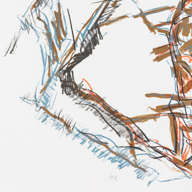 Jean-Paul Riopelle, Totem, Lithograph, 1979, An organic palette of ochre, periwinkle, and crimson, Canadian Artist, 