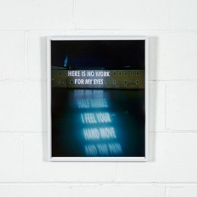 Jenny Holzer Here is no work for my eyes photo xenon 1999