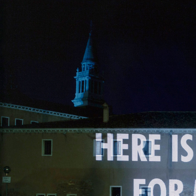 JENNY HOLZER "HERE IS NO WORK" PHOTO, 1999