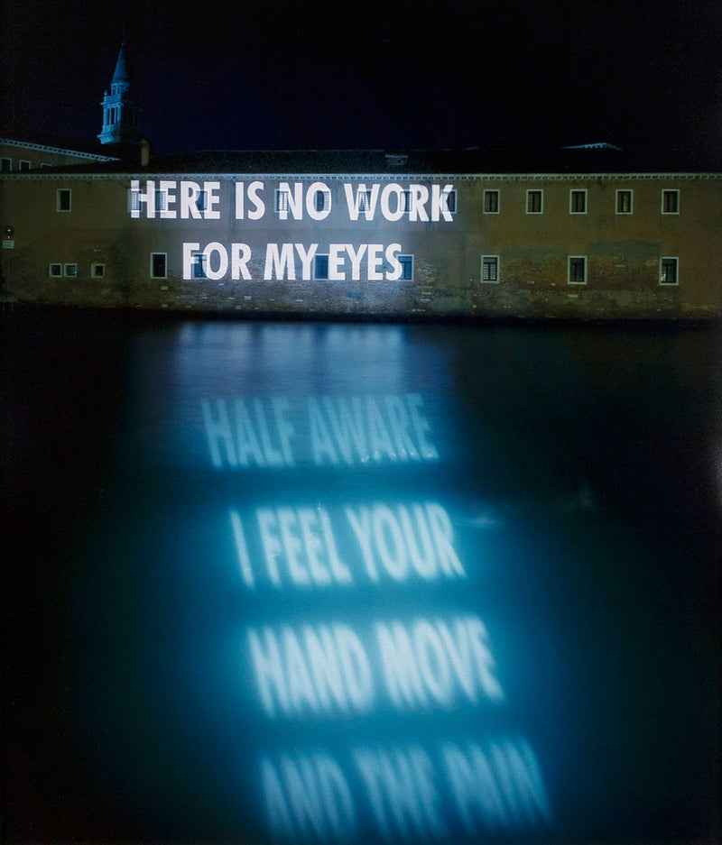 JENNY HOLZER "HERE IS NO WORK" PHOTO, 1999