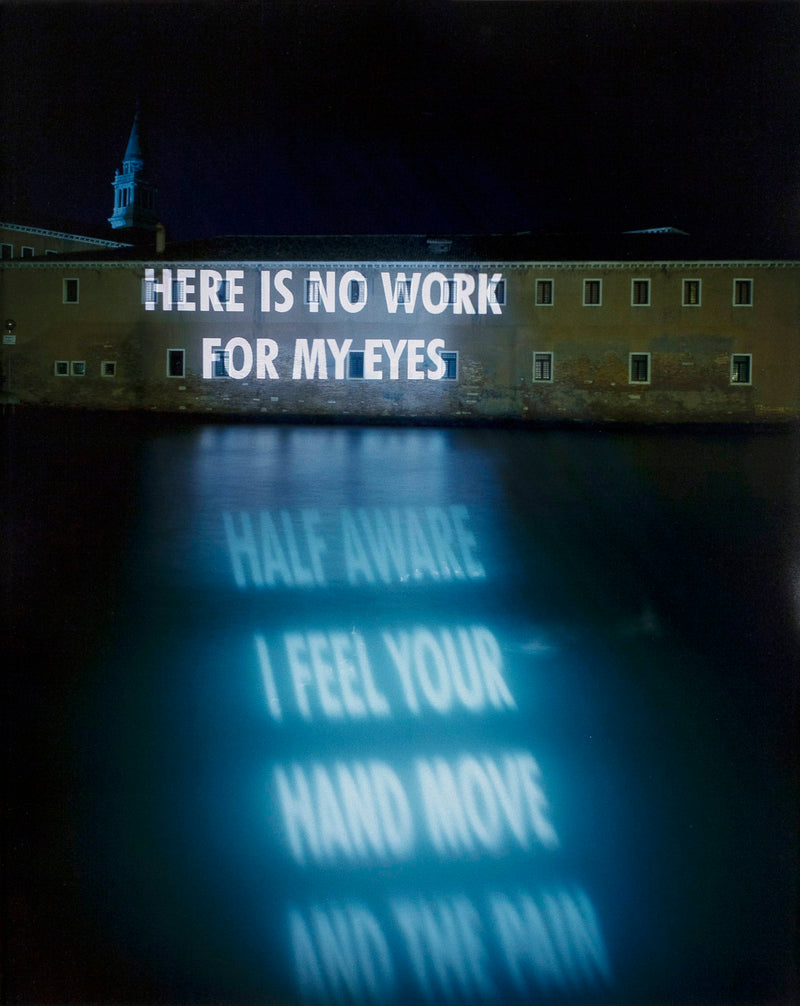 JENNY HOLZER "HERE IS NO WORK" PHOTO, 1999