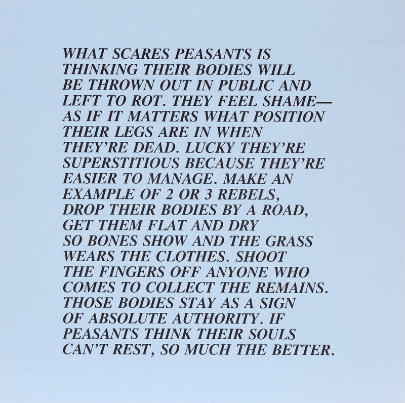 Jenny Holzer, American Art, "Inflammatory Essay" (from Documenta 1982)  Offset lithograph  17”H 17”W  Very good condition  Detailed condition report by request 
