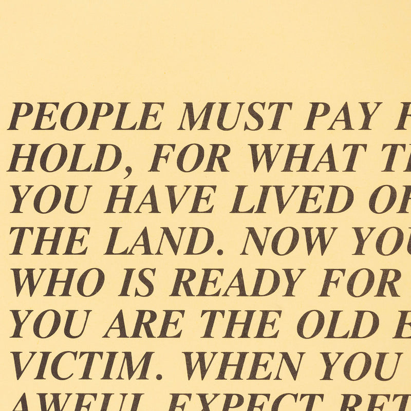 Jenny Holzer, "Inflammatory Essay" (from Documenta 1982)  Offset lithograph  17”H 17”W  Very good condition  Literature: "Jenny Holzer" by Diane Waldman 1989