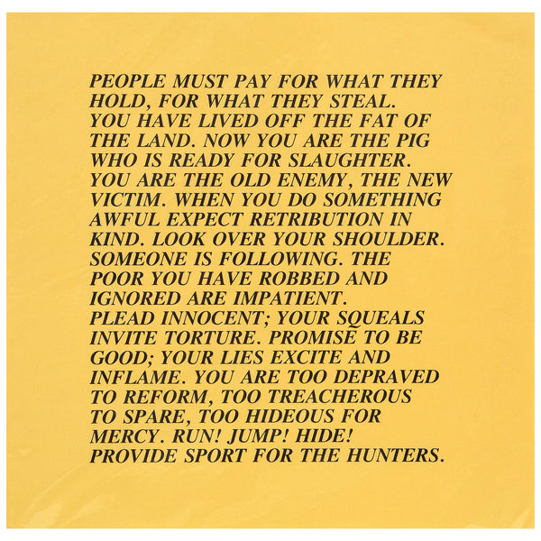 Jenny Holzer, People Must Pay, Inflammatory Essay, 1982, Documenta, Caviar20, Prints