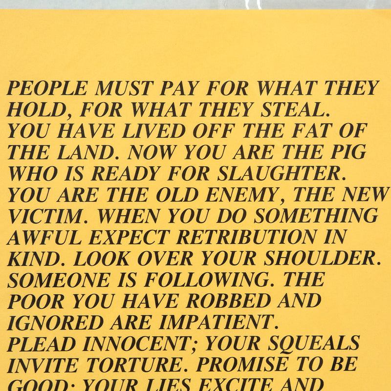 Jenny Holzer, People Must Pay, Inflammatory Essay, 1982, Documenta, Caviar20, Prints