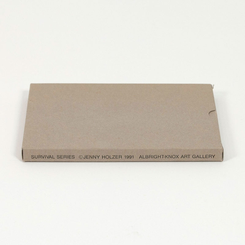 Jenny Holzer, Survival Pencils, 12 unsharpened and embossed pencils, Stamped box,  1991, Caviar20