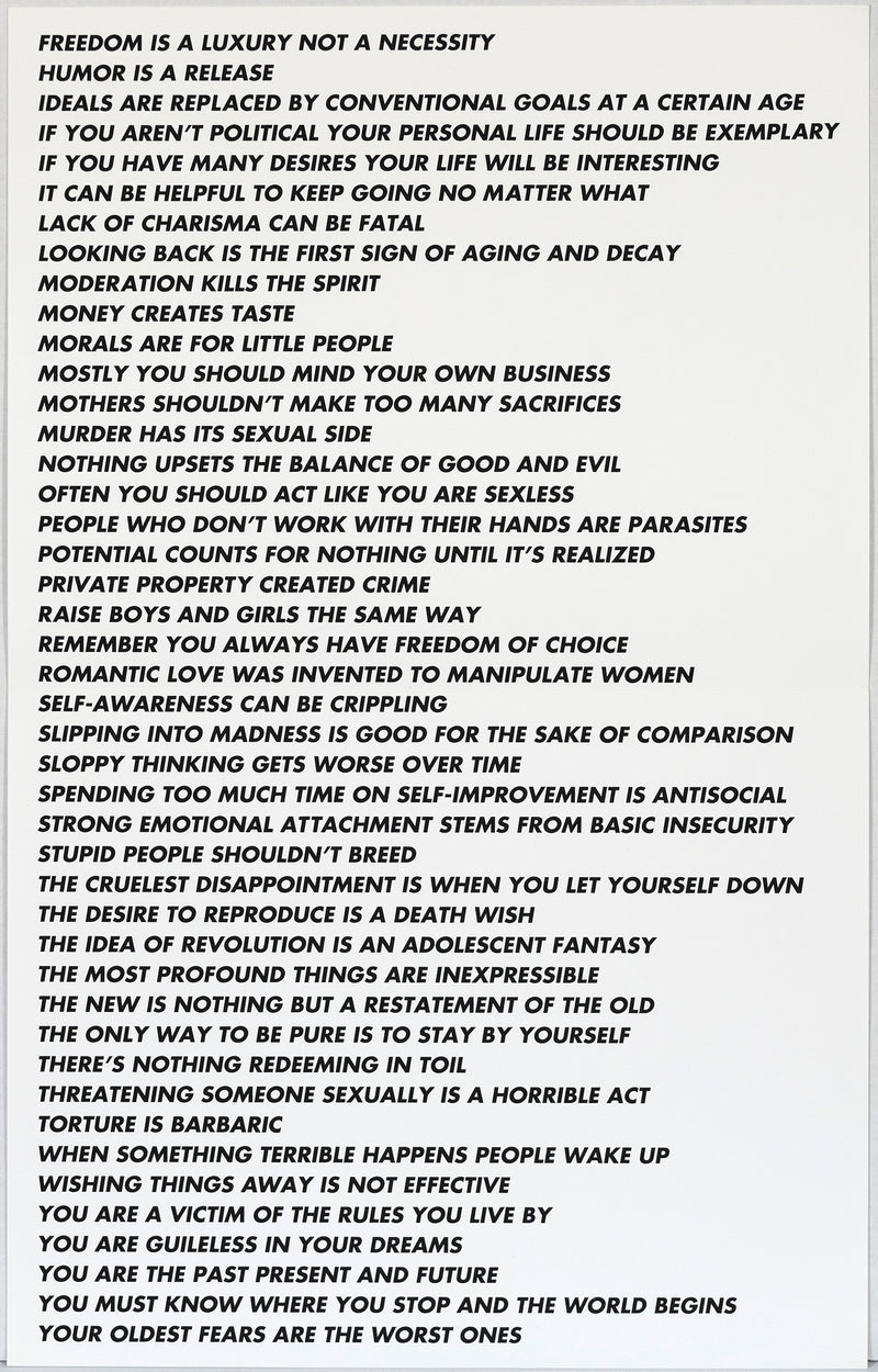Jenny Holzer Truisms text Travaux Publics Public Works 1996 Caviar20