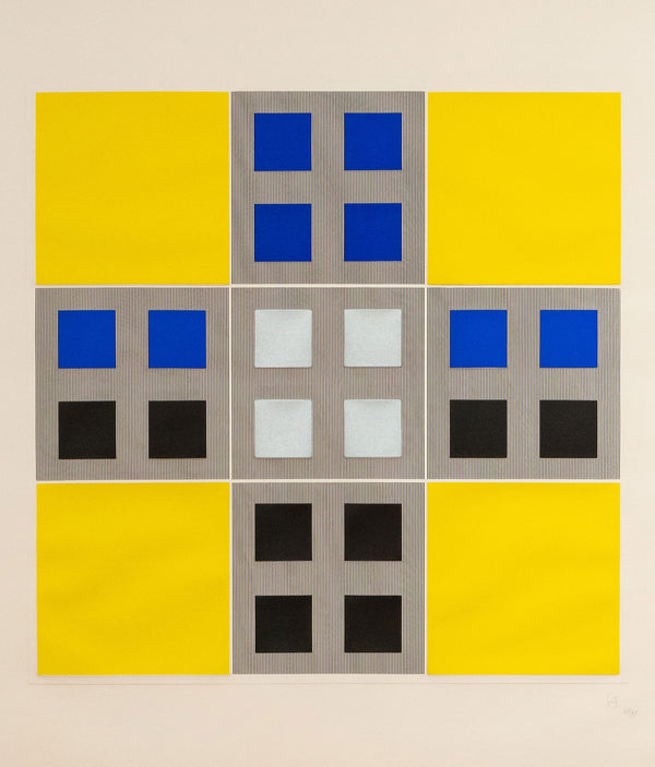 Jesus Rafael Soto, Composition 1, Yellow Squares, Silkscreen, 1973, Caviar20