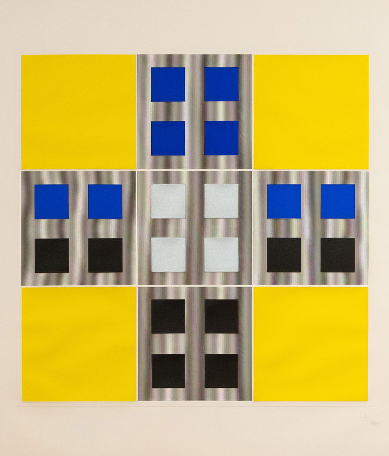 Jesus Rafael Soto, Composition 1, Yellow Squares, Silkscreen, 1973, Caviar20