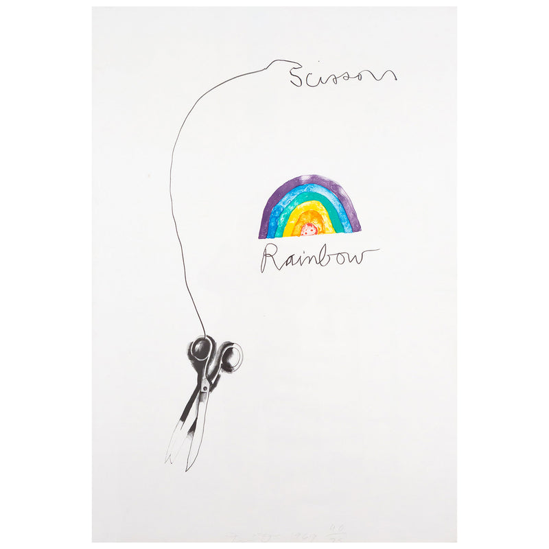 JIM DINE "RAINBOW SCISSORS" LITHO, 1969