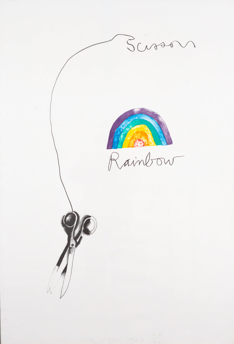 JIM DINE "RAINBOW SCISSORS" LITHO, 1969