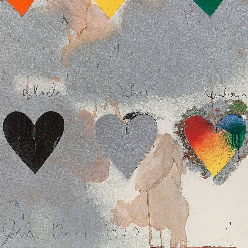 Jim Dine, 8 Hearts/Look, Lithograph, 1970, Caviar 20