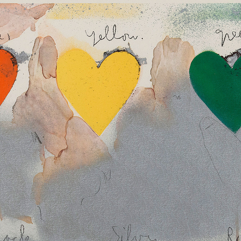 Jim Dine, 8 Hearts/Look, Lithograph, 1970, Caviar 20