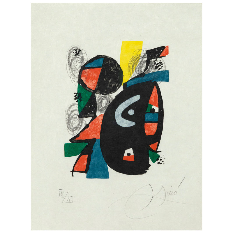JOAN MIRO "LA MÉLODIE ACIDE IV", 1980