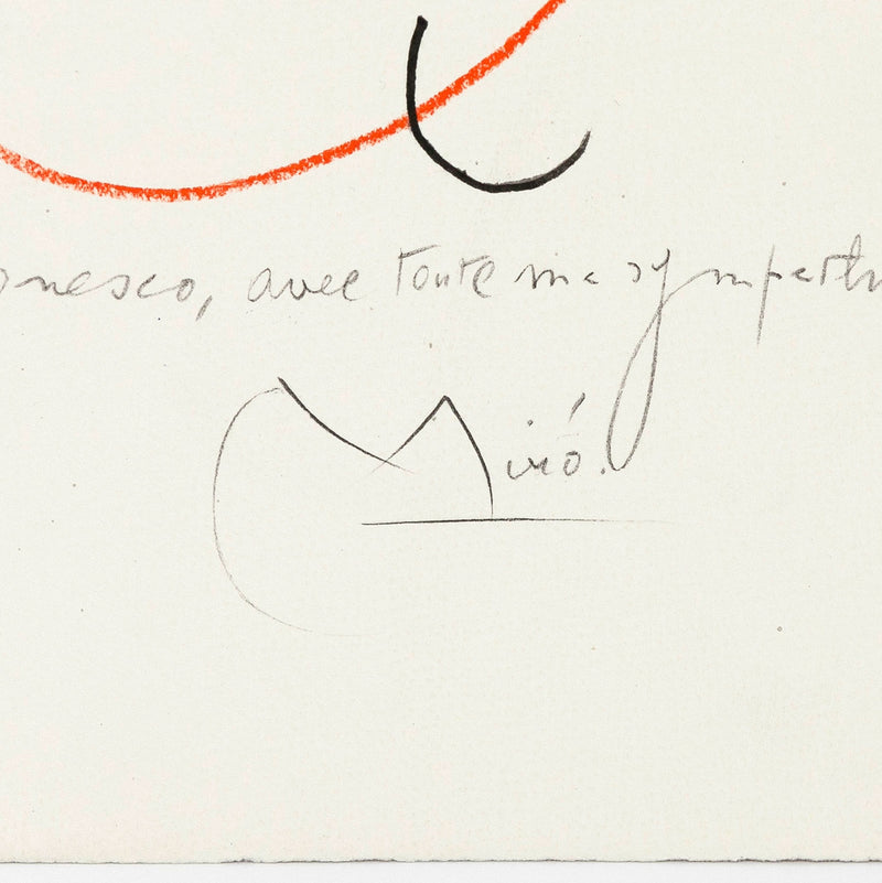 JOAN MIRO "QUELQUES FLEURS #14 IONESCO" LITHOGRAPH, 1964