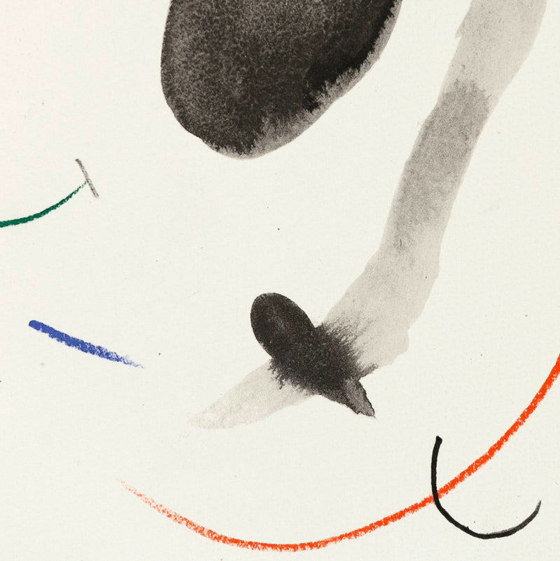 JOAN MIRO "QUELQUES FLEURS #14 IONESCO" LITHOGRAPH, 1964