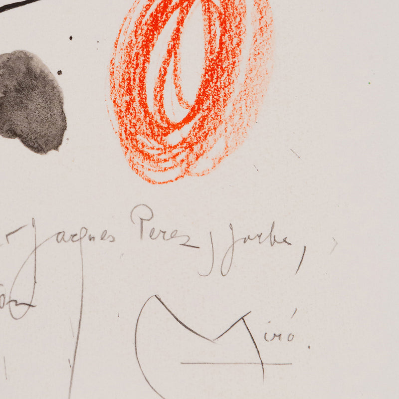 JOAN MIRO "QUELQUES FLEURS #28: PÉREZ-Y-JORBE", 1964