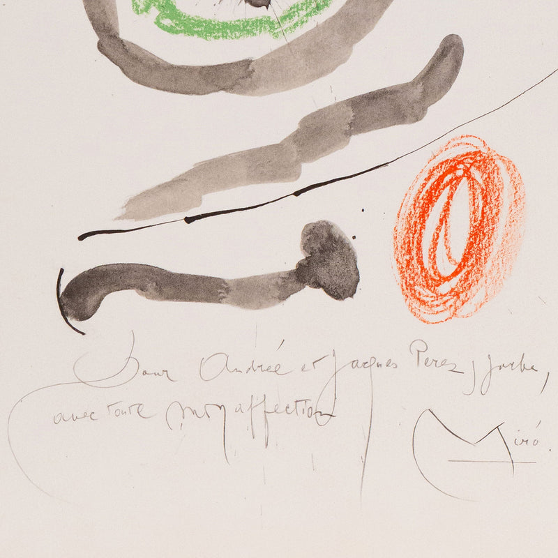 JOAN MIRO "QUELQUES FLEURS #28: PÉREZ-Y-JORBE", 1964