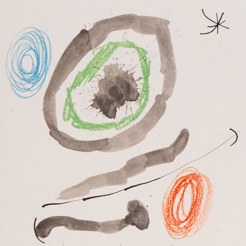 JOAN MIRO "QUELQUES FLEURS #28: PÉREZ-Y-JORBE", 1964