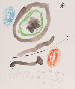 JOAN MIRO "QUELQUES FLEURS #28: PÉREZ-Y-JORBE", 1964