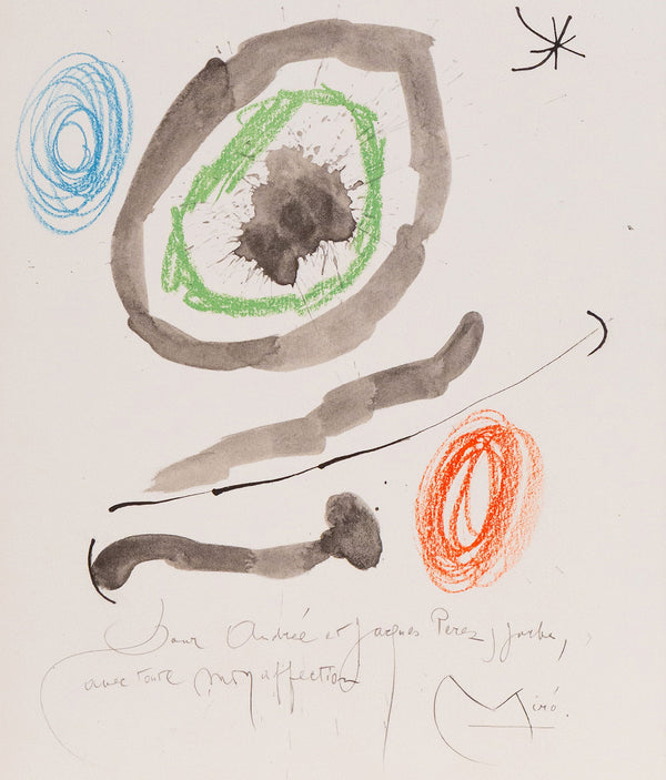 JOAN MIRO "QUELQUES FLEURS #28: PÉREZ-Y-JORBE", 1964
