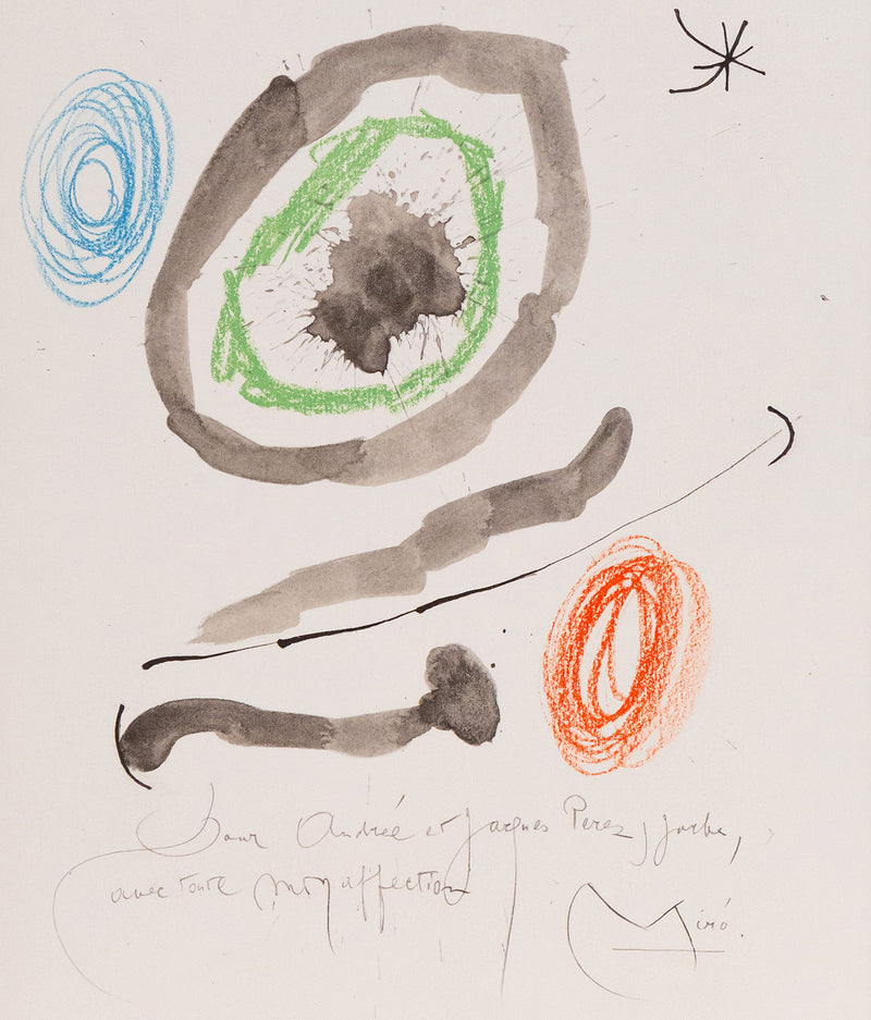 JOAN MIRO "QUELQUES FLEURS #28: PÉREZ-Y-JORBE", 1964
