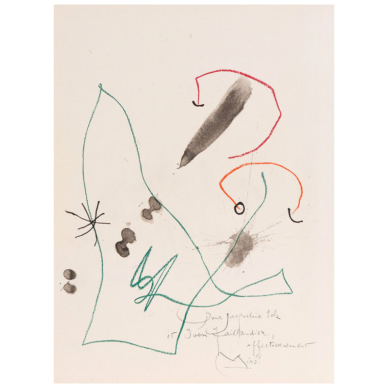JOAN MIRO "QUELQUES FLEURS #31: SLEZ & TAILLANDIER", 1964