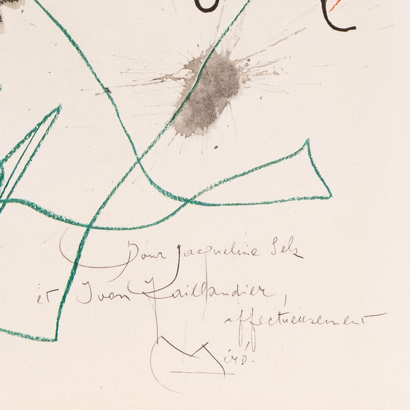 JOAN MIRO "QUELQUES FLEURS #31: SLEZ & TAILLANDIER", 1964