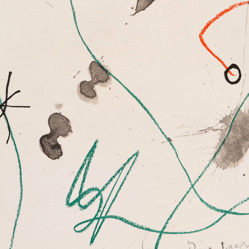 JOAN MIRO "QUELQUES FLEURS #31: SLEZ & TAILLANDIER", 1964