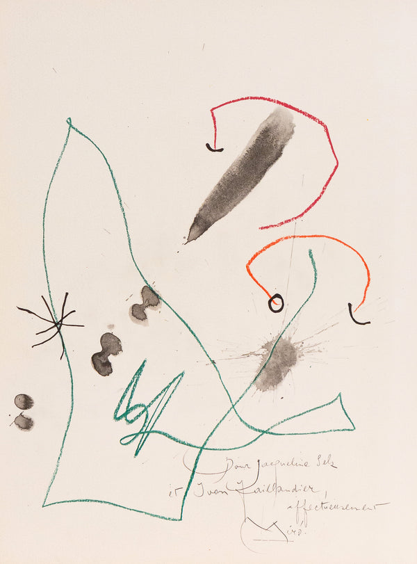 JOAN MIRO "QUELQUES FLEURS #31: SLEZ & TAILLANDIER", 1964
