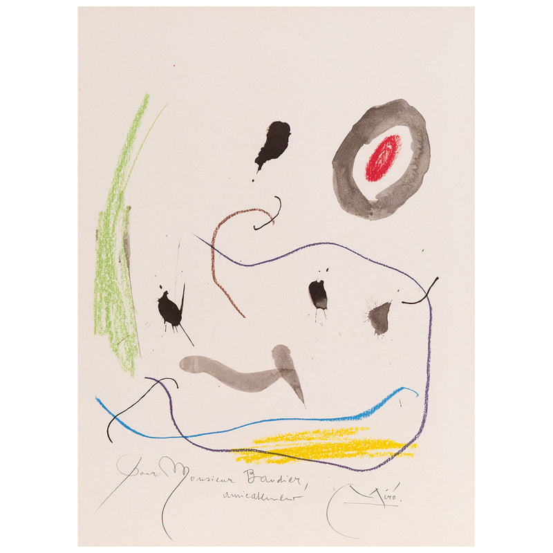 Joan Miro, Quelques Fleurs pour des Amis: Monsieur Bandier (#3), Lithograph, 1964, Caviar20