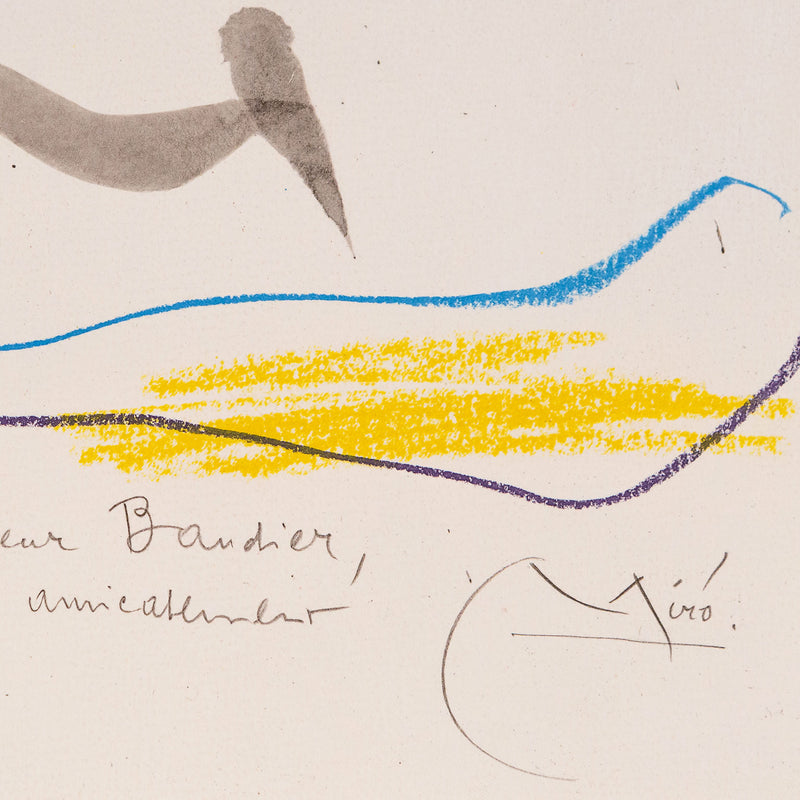 Joan Miro, Quelques Fleurs pour des Amis: Monsieur Bandier (#3), Lithograph, 1964, Caviar20