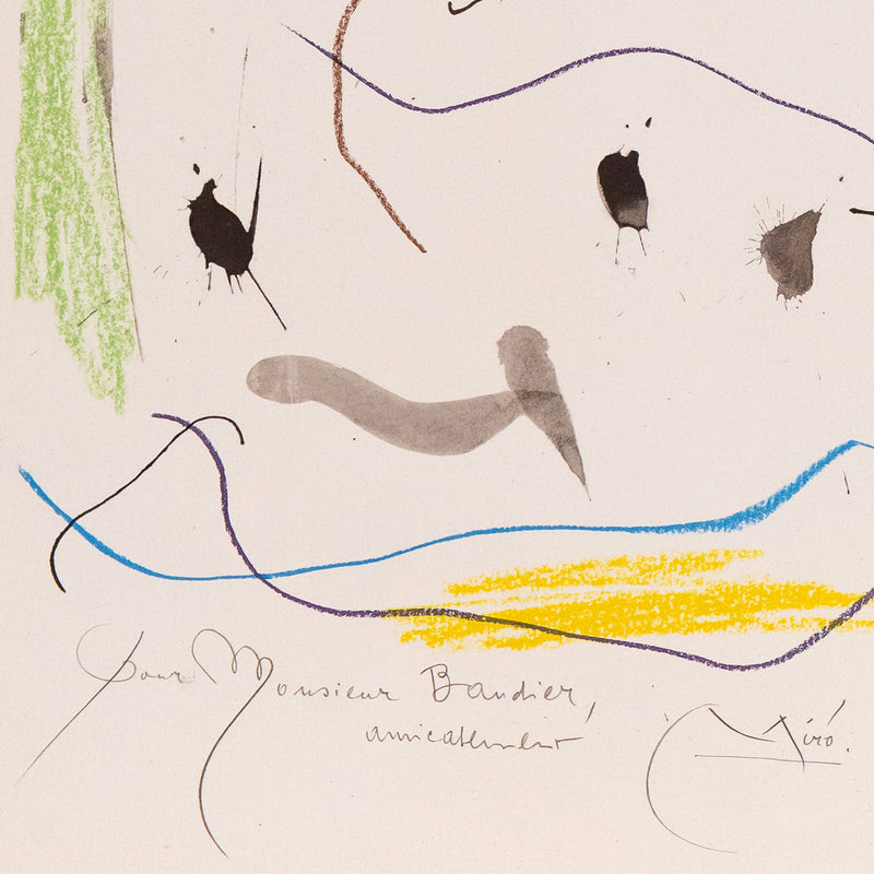 Joan Miro, Quelques Fleurs pour des Amis: Monsieur Bandier (#3), Lithograph, 1964, Caviar20