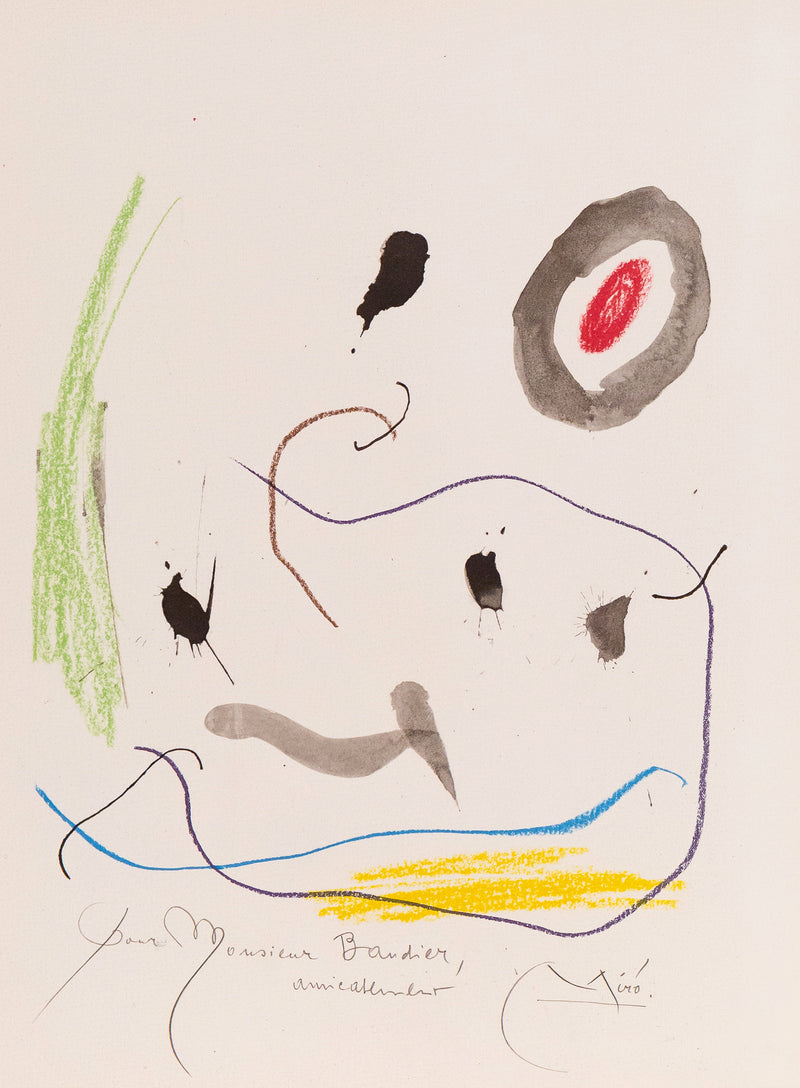Joan Miro, Quelques Fleurs pour des Amis: Monsieur Bandier (#3), Lithograph, 1964, Caviar20