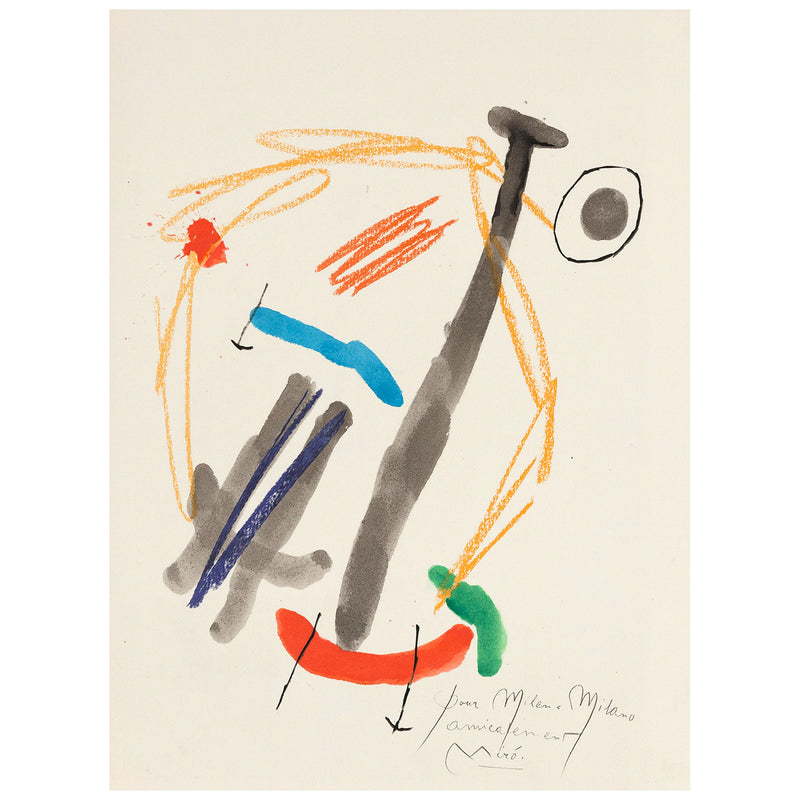 JOAN MIRO "QUELQUES FLEURS #25: MILANI", 1964