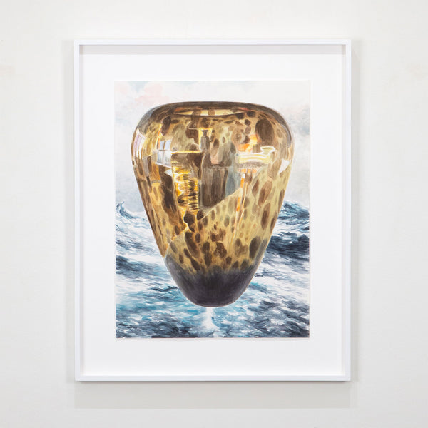 Joanne Tod, Canadian Art, "Ambergris"  Canada, 2022  Watercolor on cold pressed Arches paper  Signed verso  23.75"H 18"W (work)  31.75"H 25.75"W (framed)  Very good condition.