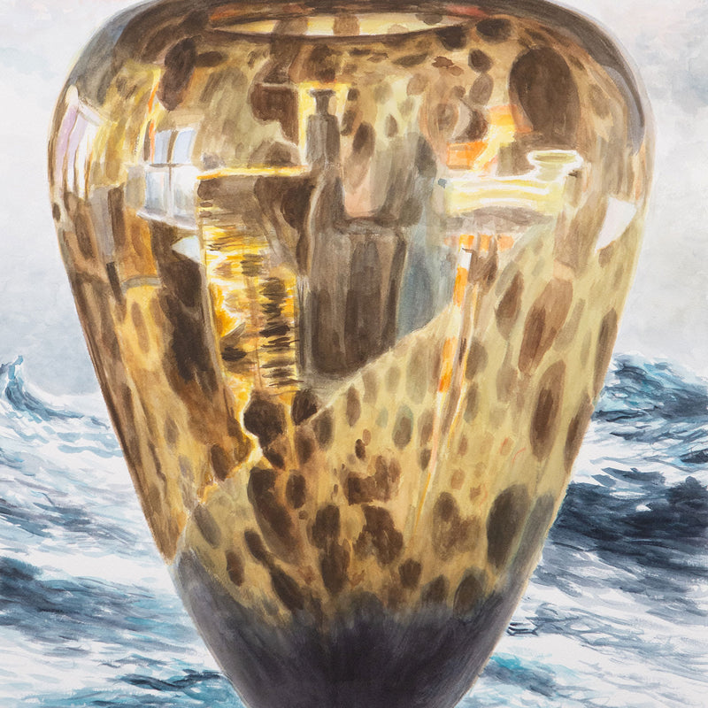 Joanne Tod, Canadian Art, "Ambergris"  Canada, 2022  Watercolor on cold pressed Arches paper  Signed verso  23.75"H 18"W (work)  31.75"H 25.75"W (framed)  Very good condition.