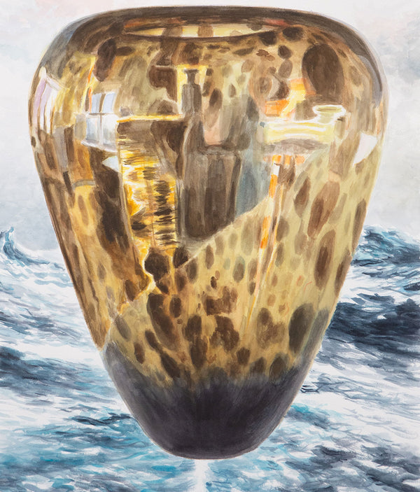 Joanne Tod, Canadian Art, "Ambergris"  Canada, 2022  Watercolor on cold pressed Arches paper  Signed verso  23.75"H 18"W (work)  31.75"H 25.75"W (framed)  Very good condition.