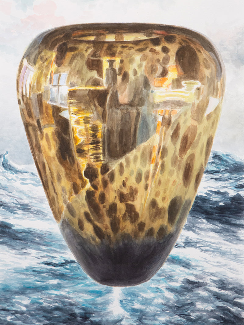 Joanne Tod, Canadian Art, "Ambergris"  Canada, 2022  Watercolor on cold pressed Arches paper  Signed verso  23.75"H 18"W (work)  31.75"H 25.75"W (framed)  Very good condition.
