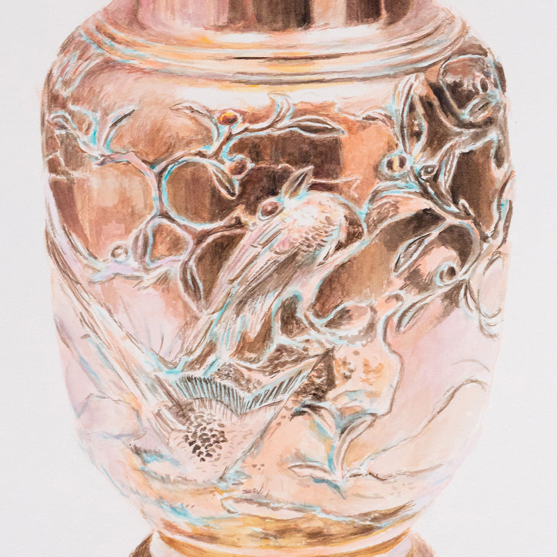 Joanne Tod, Copper Birds, Watercolor on Paper, 2021, Caviar20