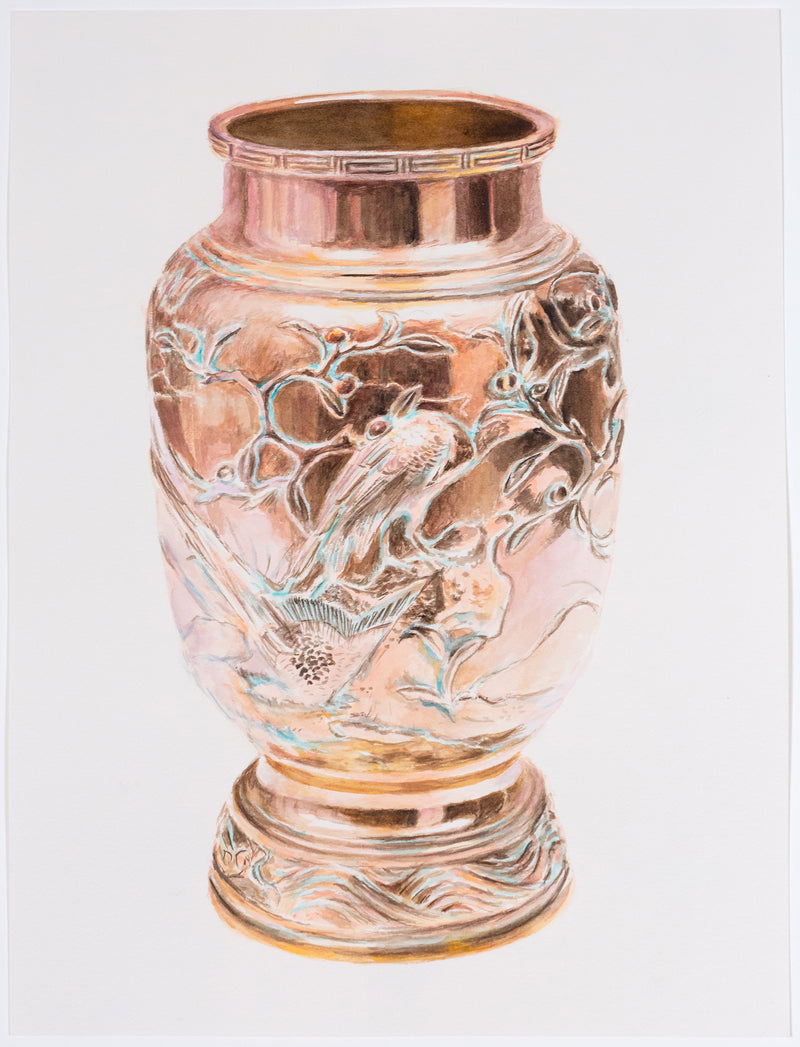 Joanne Tod, Copper Birds, Watercolor on Paper, 2021, Caviar20
